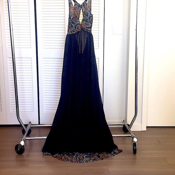 🌹Pretty, Never Worn, MODA International, Lined, Maxi Chiffon Dress, size 14 - Picture 3 of 9